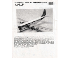 Boeing 377 Stratocruiser Northwest Airlines Orient